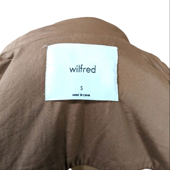 Aritzia Wilfred Front Pocket Belted Rialto Caramel Shirt Jacket ..Size Small - Picture 7 of 10